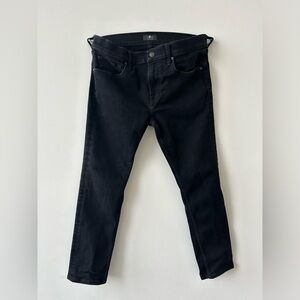 EUC Men's 7 for all manking Black Slim Fit Jeans 32